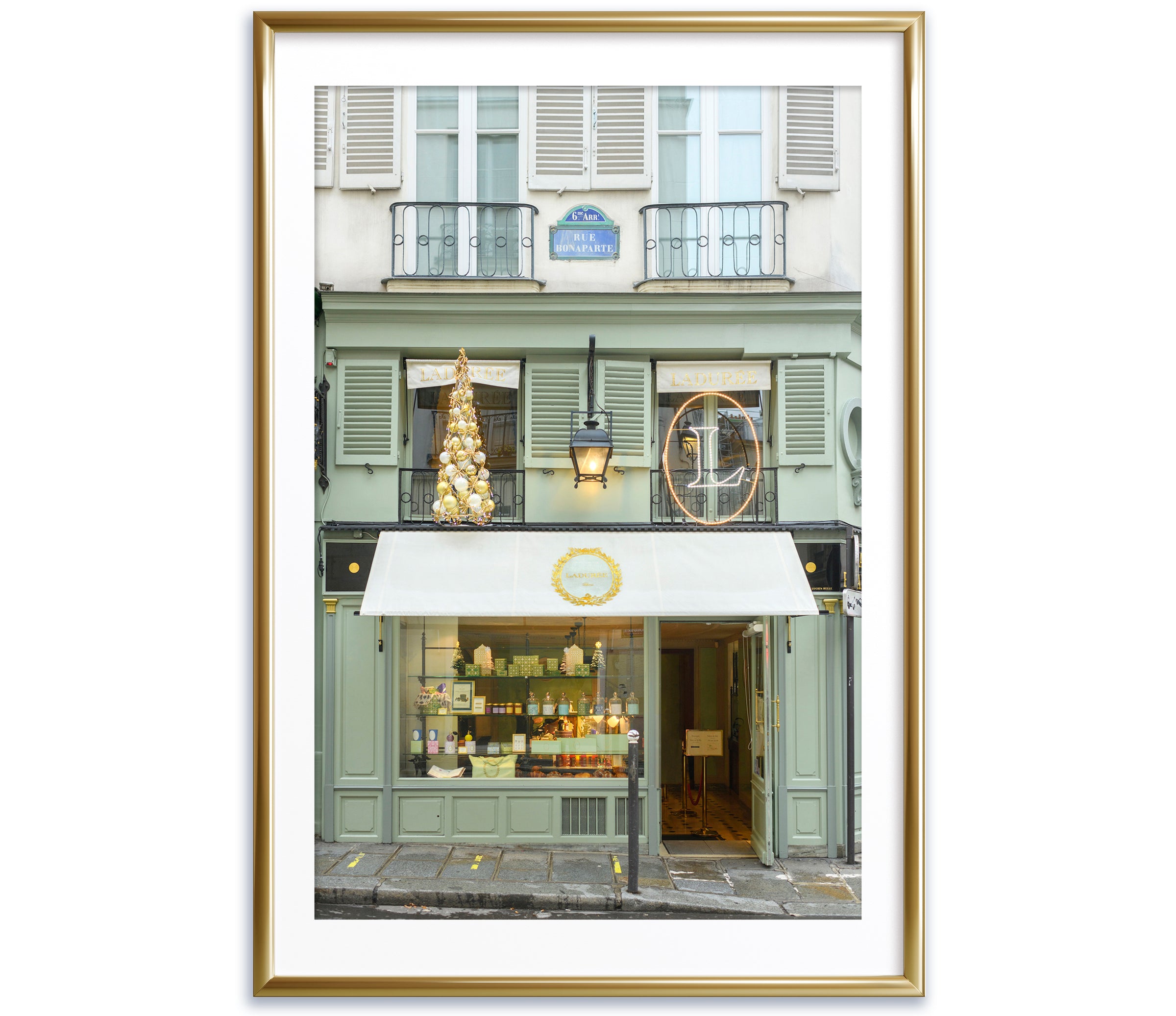 Holiday Decor at Ladurée on Rue Bonaparte