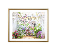 Floral Balcony in Paris Horizontal